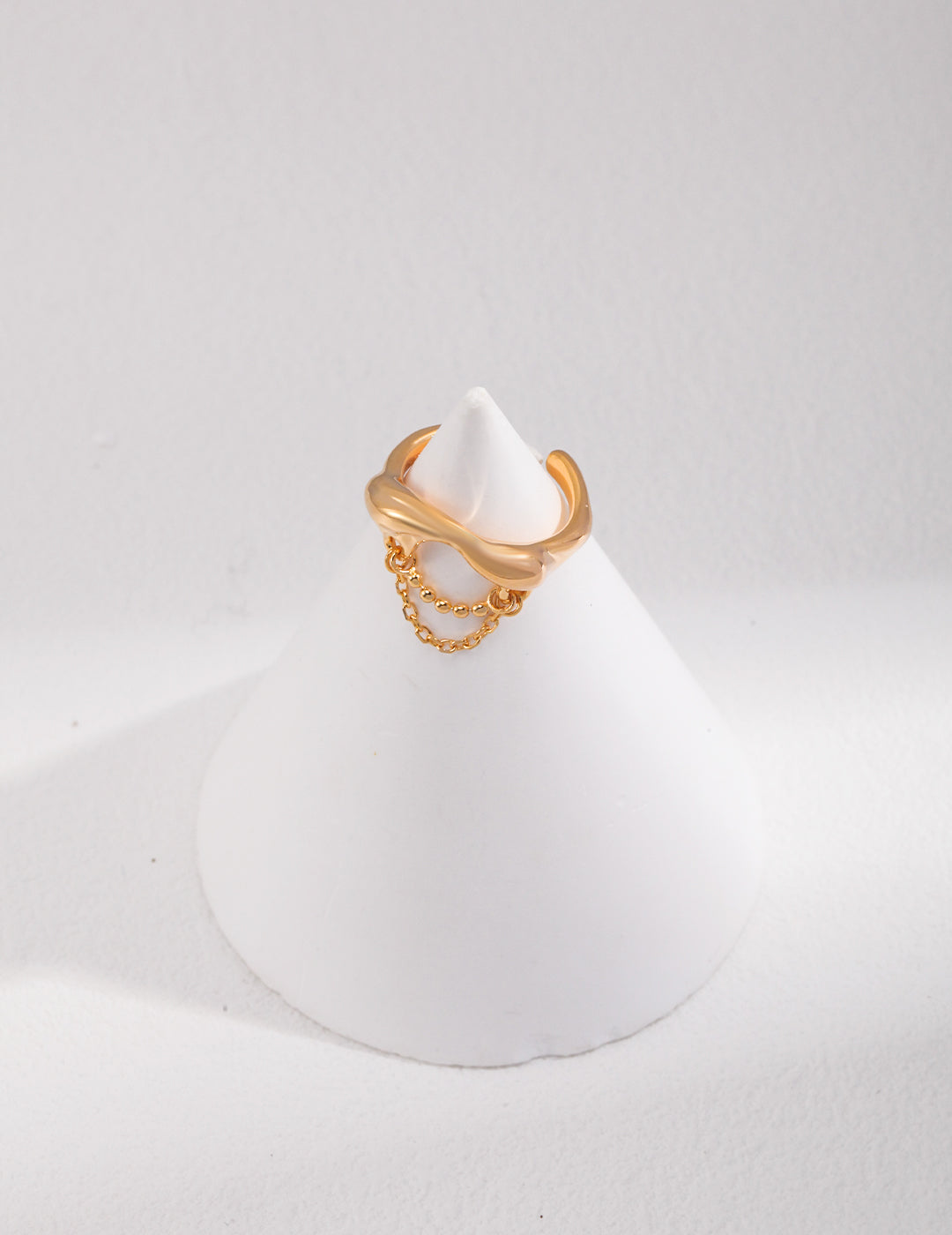 Natural Simple Sterling Silver Pearl Ring- C