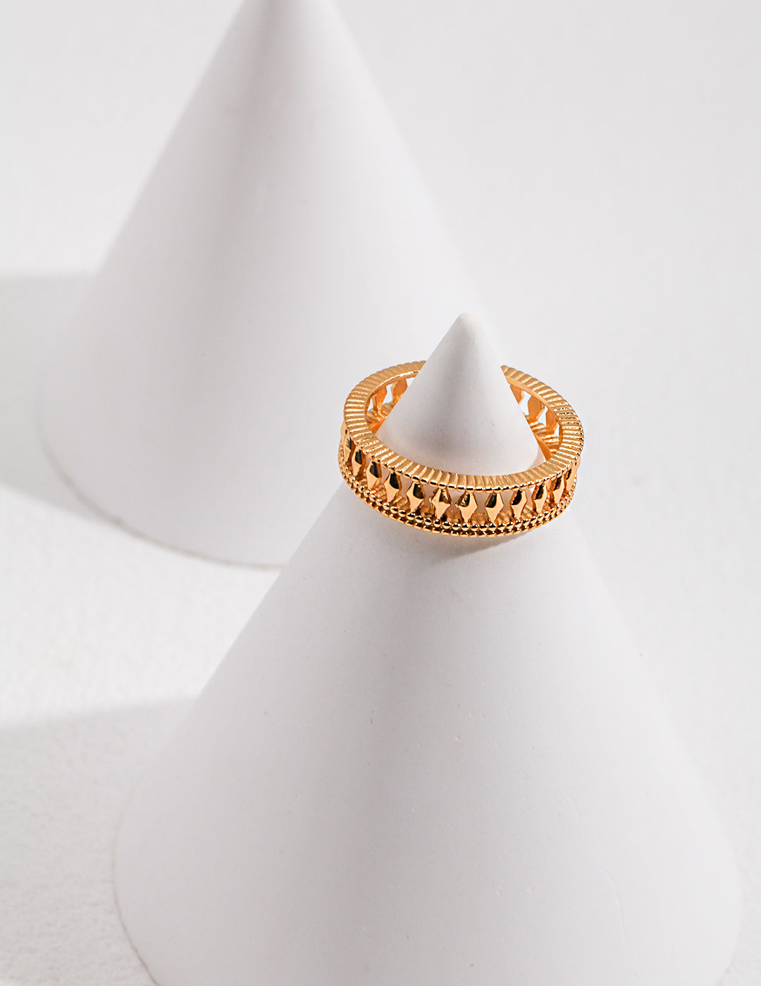 Natural Simple Sterling Silver Pearl Ring- E