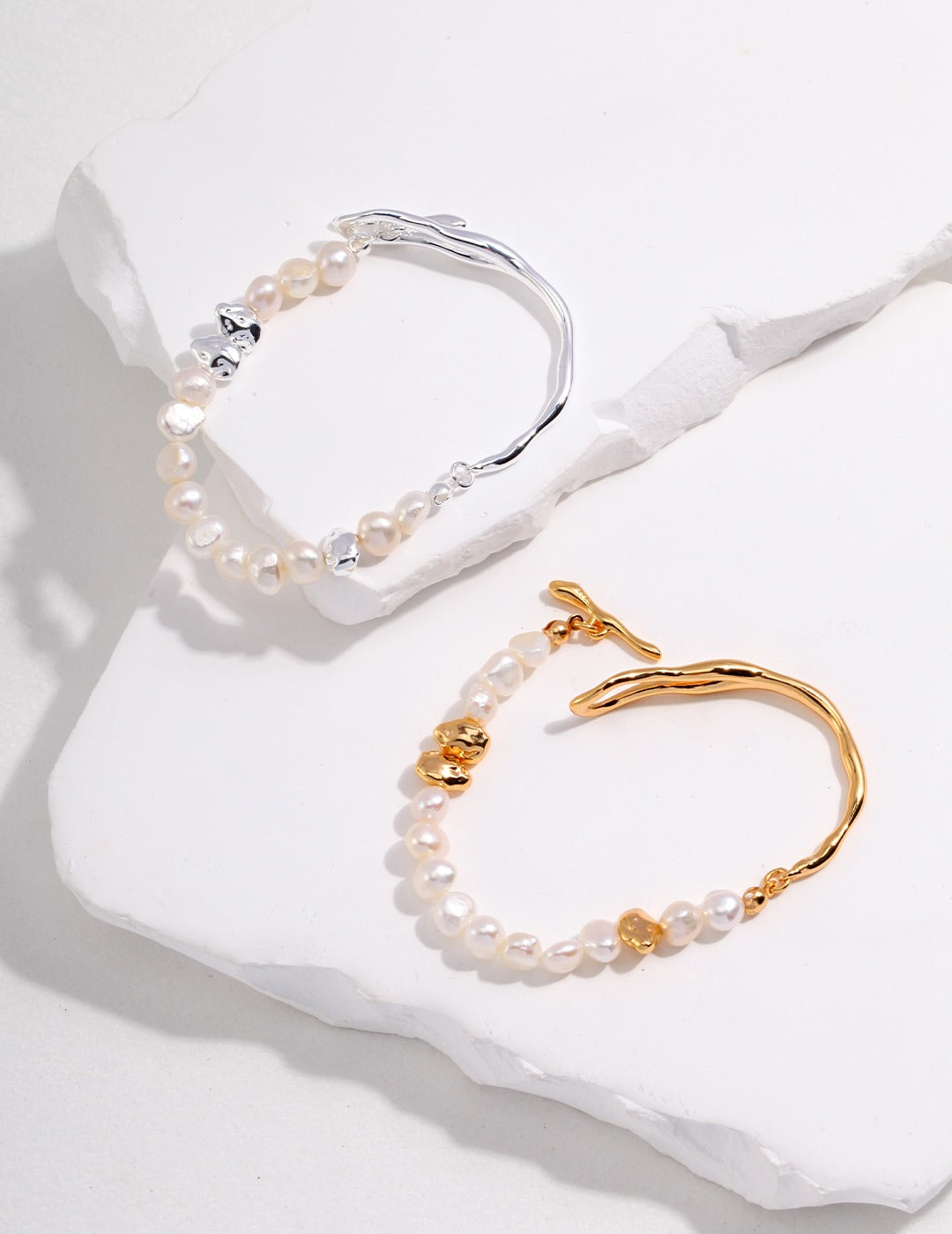 Premium Silver Pearl Bracelet