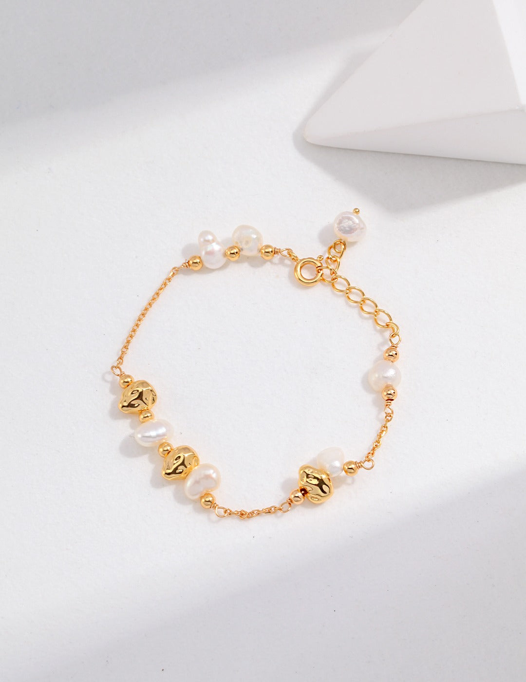 Small Potato Pendant Pearl Bracelet