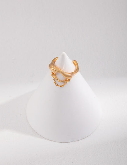 Natural Simple Sterling Silver Pearl Ring- C