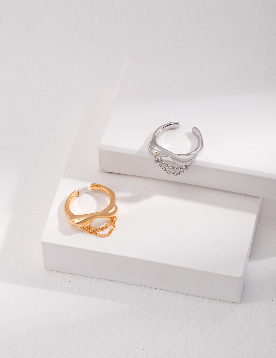 Natural Simple Sterling Silver Pearl Ring- C