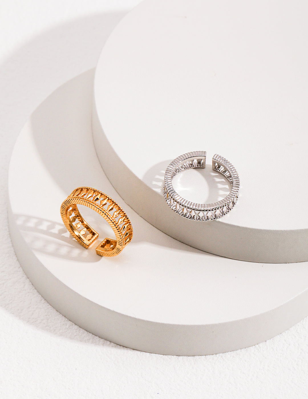 Natural Simple Sterling Silver Pearl Ring- E