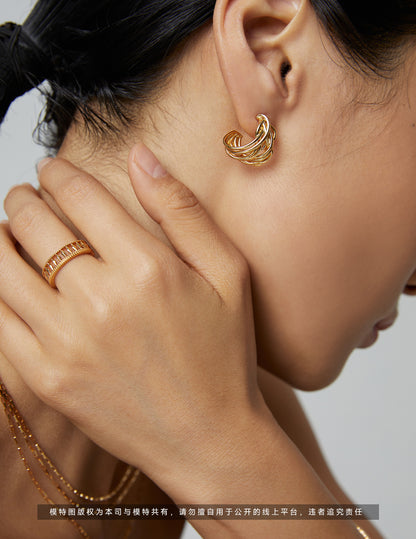 Natural Simple Sterling Silver Pearl Ring- E