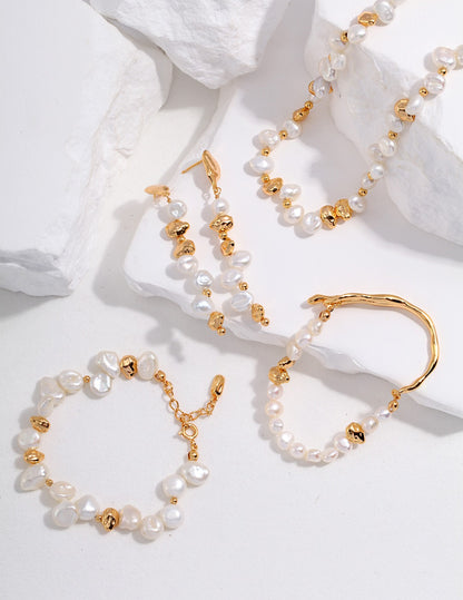 Premium Silver Pearl Bracelet