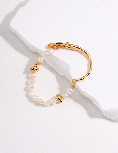 Premium Silver Pearl Bracelet