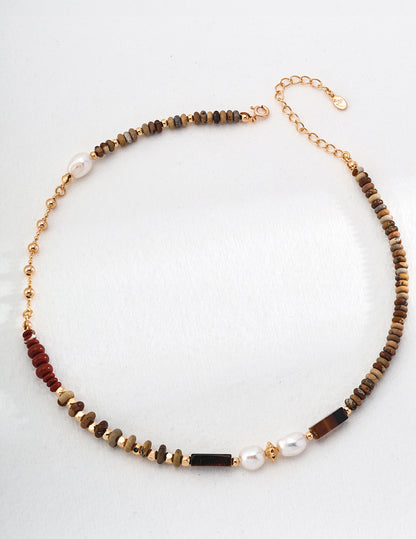 Sliver Retro Pearl Necklace