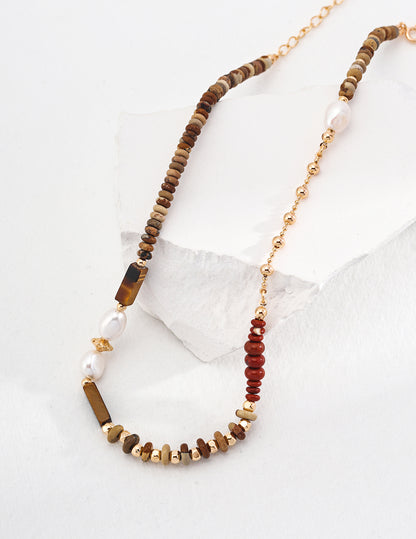 Sliver Retro Pearl Necklace